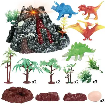 Земята обора деформированное яйце на динозавър T-Rex играчка симулация модел на изригване на вулкан Джурасик динозавър набор от животни