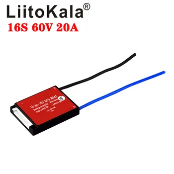 LiitoKala Li-ion 16S 60V 20A 18650 PCM такса защита на батерията BMS PCM с балансиран литиево-йонна модул литиево-йонна батерия