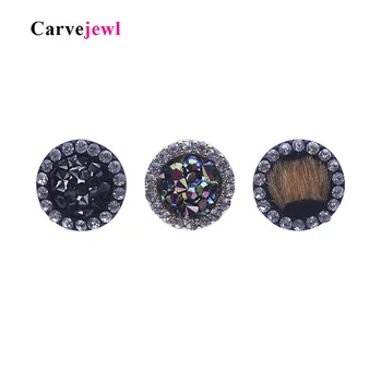 Обеци-карамфил Carvejewl, кръгли триъгълни обеци от смола, събиране на камъни, слама плетени обеци-карамфил за жени, бижутерия, нови модни обеци