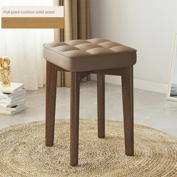 Трапезария стол с мека тапицерия от масивно дърво, домашен стол, модерен минималистичен дървени мебели штабелируемая
