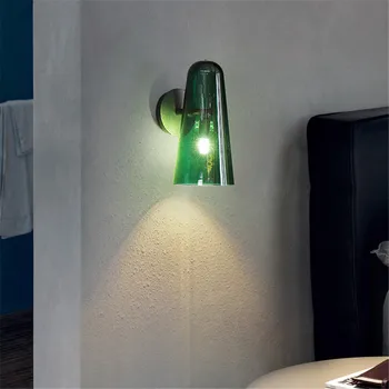 Американската Проста Луксозно Нощно Шкафче за Спалня, монтиран на стената Лампа в Скандинавски стил, Тапети и Стенни осветителни Тела за Хол, Лампа за Осветление Дома