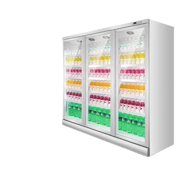 Шкаф за съхранение на напитки с въздушно охлаждане от НЕРЪЖДАЕМА СТОМАНА за домакински уреди, състои се от отделна Голяма дръжка Sanmen FRIDG