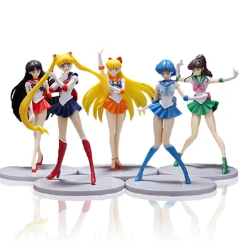 На Разположение е Пълен Набор от Sailor Moon Цукино Усаги Аниме Фигурки са подбрани Модел Играчки, Подаръци за Деца PVC Статуя Модел
