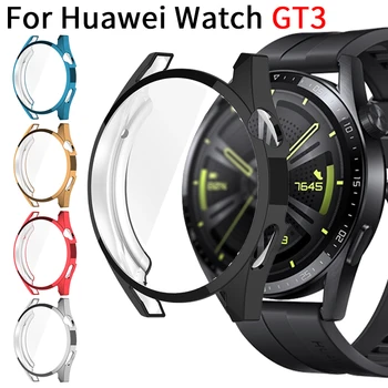 Калъф от TPU за Huawei Watch GT3 46 мм Каишка за Часовник GT3 42 мм Мека Универсална Мека Защитно покритие за екрана, предна Броня, Капаци за Huawei GT 3