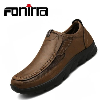 FONIRRA/2019 Класически Удобни мъжки лоферы, Ежедневни обувки за шофиране, Мокасини, Дишаща мъжки обувки без обков от изкуствена кожа на плосък ток 376