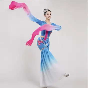 (0145) нов цзяннань древна красота Цайвэй Скубане танцови костюми с дълги ръкави класически танцови костюми за възрастни жени ханьфу