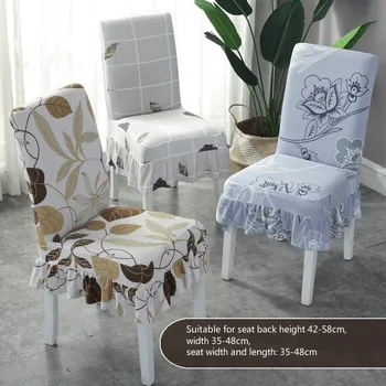Почищенный четка млечен коприна домакински печат малка пола плат еластичен калъф за хотела стола обичай универсален еластичен калъф за стол