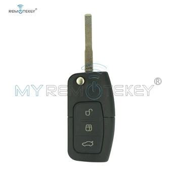 Remtekey Флип дистанционно автомобилен ключ за Ford B-Max, Fiesta, Focus, Galaxy Kuga S-Max 2008 2009 2010 2011 без чип HU101 433 Mhz 3M5T15K601AB