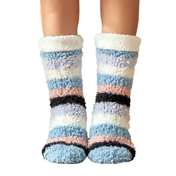 Размити Чорапи Сладък Цветни Топли Плюшени, Меки Чехли Чорапи За Сън Чорапи За Жените Момичета