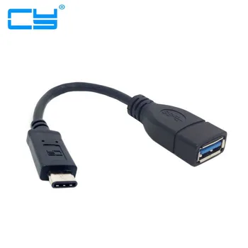 Обръщане на дизайн Конектор USB 3.0 3.1 Type C за да се свържете с гнездовому кабел за пренос на данни с OTG функция, Дължина: 10 см Connector Type C