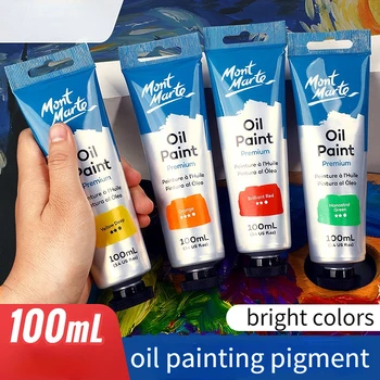 Блажна боя пигмент картини с маслени бои професионалист 100ml/тръби от голяма блажна боя с ярък цвят, за художествено творчество