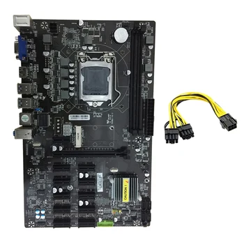 Дънна платка за майнинга B250 БТК с 6-пинов и 8-пинов кабел за захранване 12 слотове PCI-E LGA1151 Памет DDR4 USB3.0 SATA3.0 + MSATA