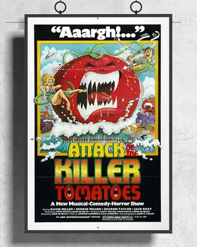 L275 Атака Убиец Домати Класически Филм на Коприната Плат Плакат на Арт Декор Живопис в Закрито Подарък