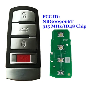RMLKS Интелигентен ключ Дистанционно с 4 бутона 315 Mhz ID48 за VW Passat CC 2006 2007 2008 2009 2010 2011 2012 FCC: NBG009066T Autoplay