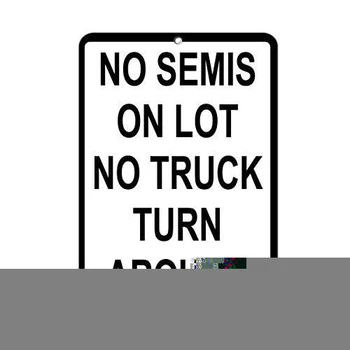 Забавни Стикери С Надписи Не Полуфиналите На Паркинга, Не е Обръщане на Камион, Знак за Паркиране Предупреждение Декоративен Метален Знак за Пътищата, Калай Изкуство