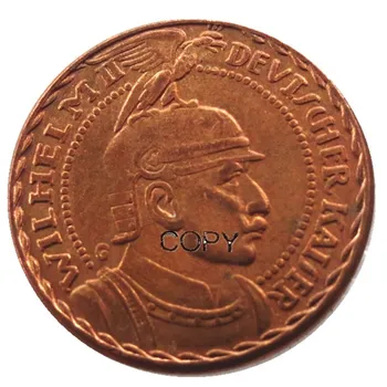 Пруф ПРУСИЯ (Немски Si) 10 марки 1913 г. - Бронз - МОДЕЛ - Копие на монети Вилхелм II с меден/позлатените покритие