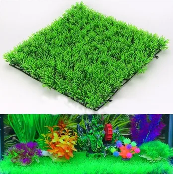 Моделиране на водните плевели Аквариум за декорация садок за риба озеленяване доставка Криптирана трева фалшива трева