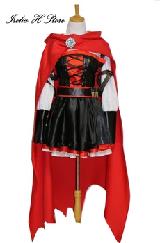 Irelia H Store Аниме Cosplay Руби Роуз cosplay костюм Червена версия за възрастни Cosplay Костюм рокля