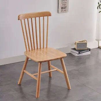 Louis Fashion Скандинавски Уиндзор стол От масивно Дърво, Домашен Кафе стол, Модерен минималистичен Дървен стол С облегалка на Стола за Ресторанта