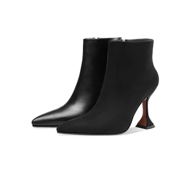 2021 г. Есенни Нови дамски обувки на висок ток с пайети, велурени, със страничен цип, Модни дамски обувки