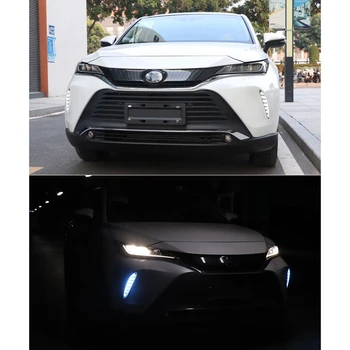 LED Дневни Ходова Фенер DRL За Toyota Блатар Venza 2021 + 12 В Дневни Светлини Жълт мигач Автомобили на Прожекторите Противотуманная на Прожекторите