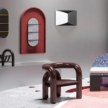Скандинавски креативен модерен дизайнерски стол от смола стол от фибростъкло, армирующее тръбата, стол за дневна, стол за почивка