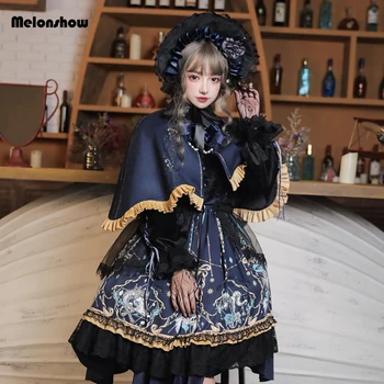 Melonshow Японското Готическа Рокля Наметало В стил Лолита 
