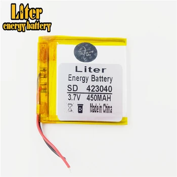 Полимерна литиево-йонна батерия 3,7 В, 423040 450 ма CE FCC ROHS информационния лист за безопасност сертифициране на качеството