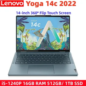 Лаптоп Lenovo Yoga 14c 2022 Intel Core i5-1240P 16 GB оперативна памет от 512 GB вградена графика 14-инчов сензорен екран Тънък, Лек лаптоп