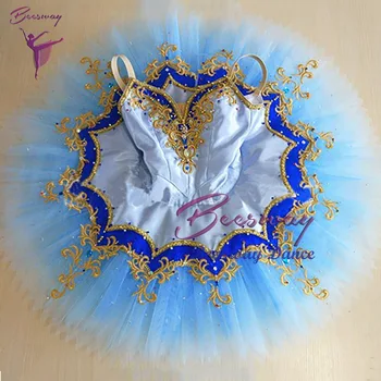 Синьо Професионални Балетное рокля-пакетче, дамски Блинная Пола-Пакетче, класически балетные пакета за възрастни, за момичета