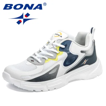 BONA 2022, Нова Дизайнерска Класическа Ежедневни Обувки, Мъжки Обувки Подметка, Модерни Обувки За Почивка, Мъжки Улични Дишащи Пешеходни Маратонки