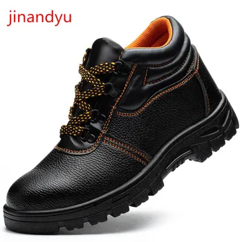 Стоманена Работна застрахователна обувки Baotou, Мъжки противоударная Защитни Обувки със защита От Пробиви, Високи Дишащи Застрахователни мъжки Обувки