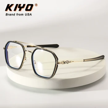 Марка KIYO 2021 Нов дамски Мъжки Модерен Анти Синя Светлина Оптични Рамки TR90 Рамки За Очила Полигональные очила Очила 9734