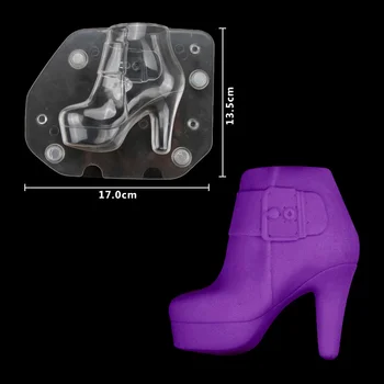 Безплатна Доставка Пластмасови Прозрачни Дамски Обувки На Висок Ток Форма Шоколад Форма на DIY Форма За Печене