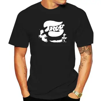 Тениска Trog със сито печат, черна риза с къс ръкав, памучен мъжки t-shirt