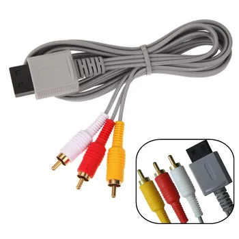 За Nintendo Wii 1,8 М Компонентен аудио-Видео Кабел AV Composite 3 RCA Кабел 480 P Видео Изход кабел 200 бр./лот