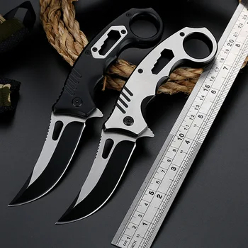 Тактически Нож С Нокът Висока Твърдост, Альпинистский Преносим Многофункционален Ловен Нож За Оцеляване, Сгъваем Нож За Самозащита На Открито