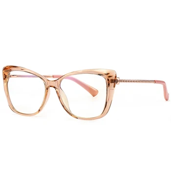 2021 Рамки За Очила с Кошачьим Око, Дамски Модни Очила За Късогледство, Прозрачни Лещи, Фалшиви Очила, Мъжки Реколта Оптични Очила