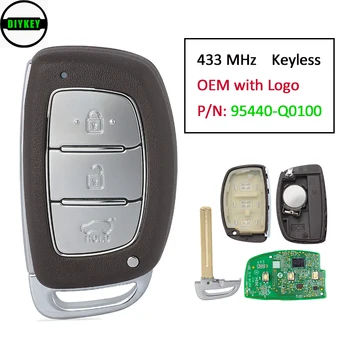 DIYKEY OEM Keyless-Go Prox дистанционно Управление Умен Автомобилен Ключ с 3 бутона 434 Mhz за Hyundai I20 2020 2021 Fob P /N: 95440-Q0100