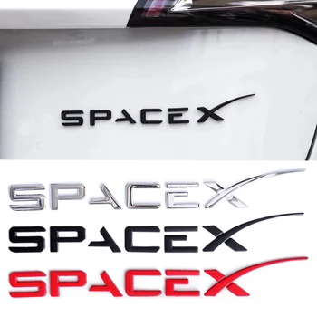 3D Иконата на TESLA Spacex Емблемата на Задния Капак на Багажника на Колата, за Tesla, Модел S 3 X Y Стикери на Автомобилни Аксесоари