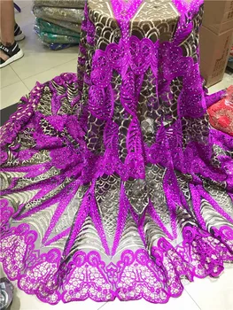 Висококачествена Гипюровая Бродерия Африканска Лейси Плат 2018 Перли Френска Лейси Плат, Тюл Нигерийски Дантелени Тъкани