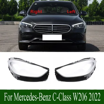 За Mercedes-Benz C-Class W206 2022 Капак Отпред Фарове Прозрачен Калъф за лампи PC Лампа Защита От Напукване Лещи Shel